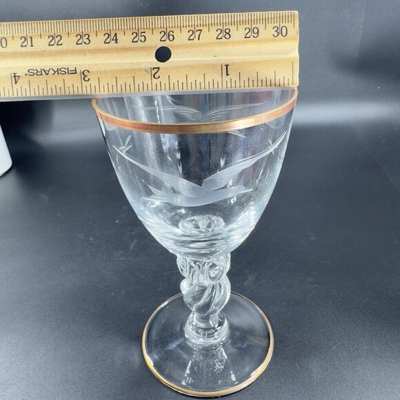 Lyngby Glassworks Lyngby Seagull Porter Glass Etched Birds Cups Set 2 Glasses - Picture 5 of 16